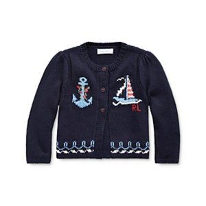 Ralph Lauren Baby Girl's Graphic Cardigan - NWT